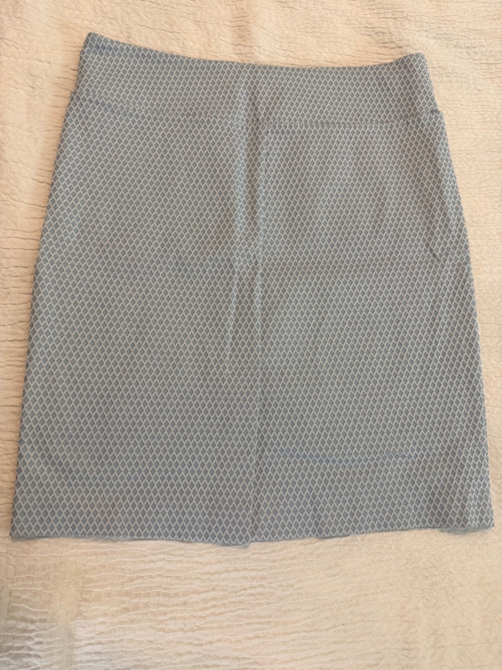 Margaret M Light Blue Diamond-Textured Pencil Skirt - Picture 4 of 7
